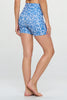 Lilly - Ditsy Blue Sky - Cross Over Shorts w Pocket 5" (High-Waist)