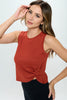 Gwen - Rust Side Knot T-shirt