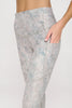 Liz - Grey Jaguar Teal Splash w Pockets 7/8 Legging**Sale**