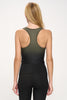 Kendall - Deep Agave Black Ombre Compression Crop Tank