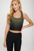 Kendall - Deep Agave Black Ombre Compression Crop Tank