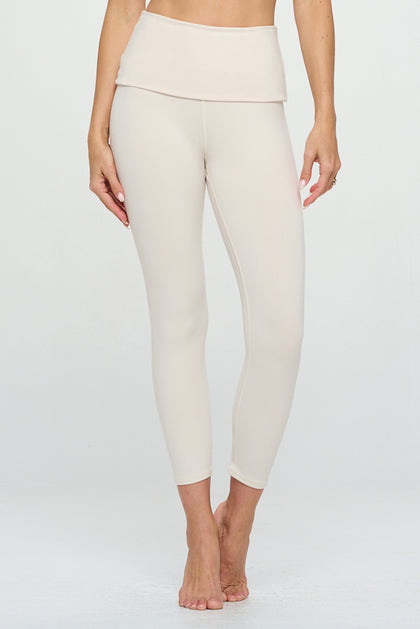 Dana - Snow White - Fold - Over Waistband 7/8  Legging