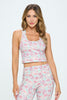 Kendall -  Snow Garden Compression Crop Tank**SALE**