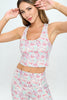 Kendall -  Snow Garden Compression Crop Tank**SALE**