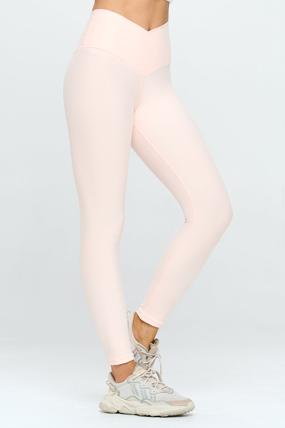 Cristina - Peach Cross Over 7/8 Legging (High-Waist
