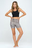 Mia Shorts - Dove Cheetah Shorts w Pockets 5" (High-Waist)