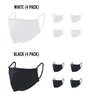 Adult Unisex Reusable/Washable Anti-Microbial Face Covering Masks (Non-Medical) (Black or White) (ONE SIZE FITS ALL) NO RETURNS