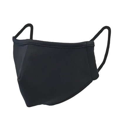 Unisex Washable Black Anti-Microbial Polyester Protective Face Mask