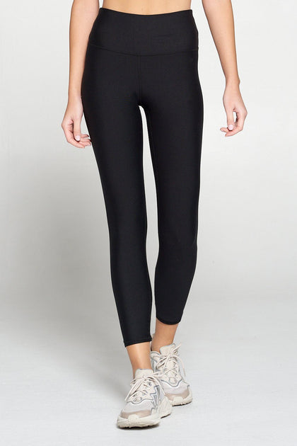 Amber - Plain Black Brushed 7/8 Legging (RW) Activewear