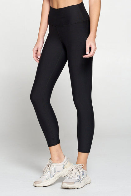 Amber - Plain Black Brushed 7/8 Legging (RW) Activewear