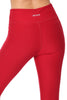 Amy - Plain Crimson 7/8 Middi Legging (Regular-Waist) - FINAL SALE