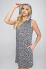 Athena - Charcoal Polka Dot Tank Dress w Hood**SALE**