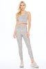 Brianna - Abstract Grey Cheetah Full-Length (High-Waist) - FINAL SALE