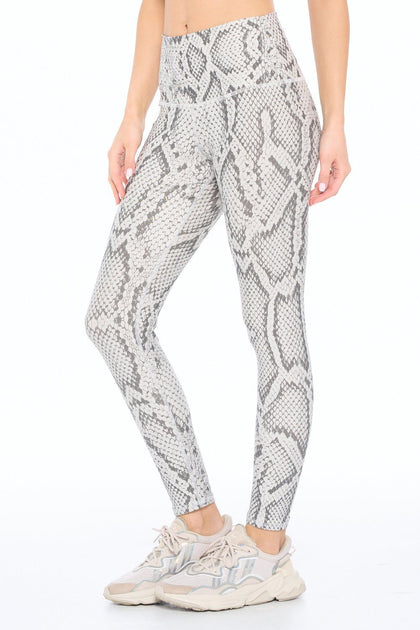 Brianna - Glacier Grey Snake Skin Full-Length (HW) Activewear
