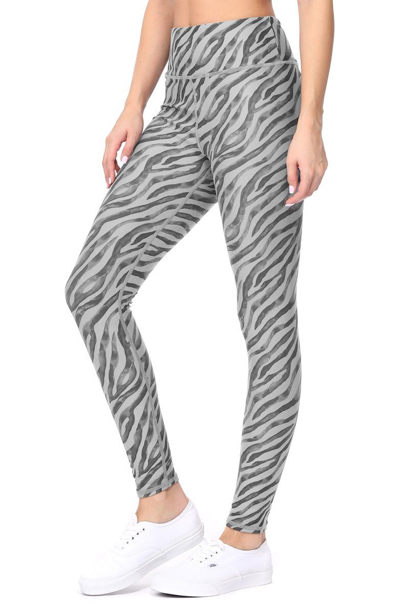 Brianna - Grey Zebra Flair Full-Length (High-Waist) – EVCR