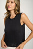 Cece - Black Croc Burnout Tank