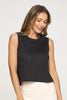 Cece - Black Croc Burnout Tank