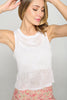 Cece - White Burnout Palms Tank**FINAL SALE**