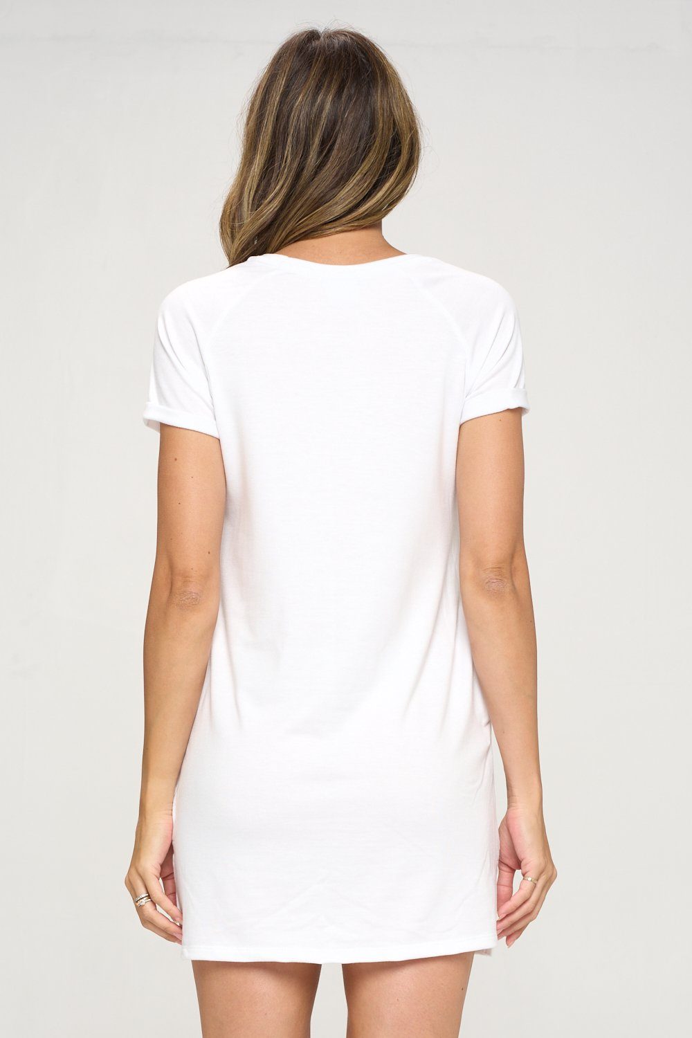 Desi - White T-Shirt Dress***Final Sale***