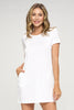 Desi - White T-Shirt Dress***Final Sale***