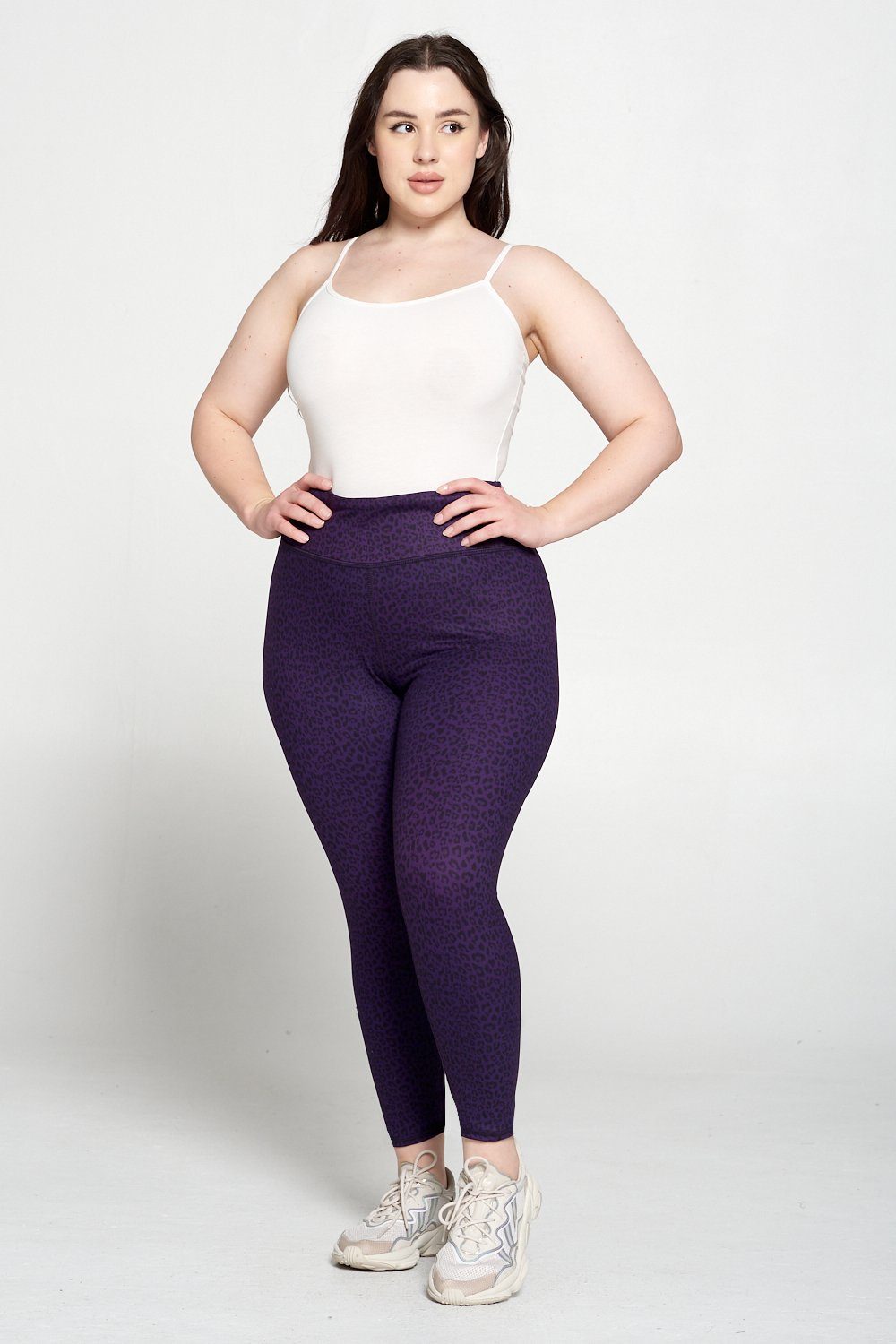 Plus Size Grape Leopard 7/8 Legging – EVCR