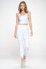 Kendall - Cotton Candy Snake Compression Crop Tank