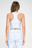 Kendall - Cotton Candy Snake Compression Crop Tank