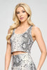 Kendall - Croc Sequin Compression Crop Tank**Final Sale**