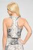 Kendall - Croc Sequin Compression Crop Tank**Final Sale**