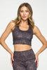 Kendall - Dark Night Cobra Compression Crop Tank