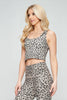 Kendall - Dove Cheetah Airbrush Compression Crop Tank**Sale**