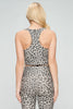 Kendall - Dove Cheetah Airbrush Compression Crop Tank**Sale**