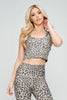Kendall - Dove Cheetah Airbrush Compression Crop Tank**Sale**