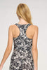 Kendall - Ivory Black Sunflower Compression Crop Tank**Final Sale**