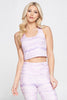 Kendall - Lavender Orchid Tie Dye Landscape Compression Crop Tank