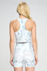 Kendall - Mint Marble Compression Crop Tank