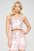 Kendall -  Pink Snake Ice Compression Crop Tank - LIMITED FOIL EDITION