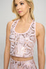 Kendall -  Pink Snake Ice Compression Crop Tank - LIMITED FOIL EDITION