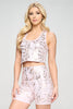Kendall -  Pink Snake Ice Compression Crop Tank - LIMITED FOIL EDITION