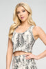 Kendall - Snake Skin Tan Compression Crop Tank - FINAL SALE