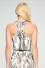 Kendall - Snake Skin Tan Compression Crop Tank - FINAL SALE