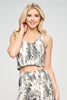 Kendall - Snake Skin Tan Compression Crop Tank - FINAL SALE
