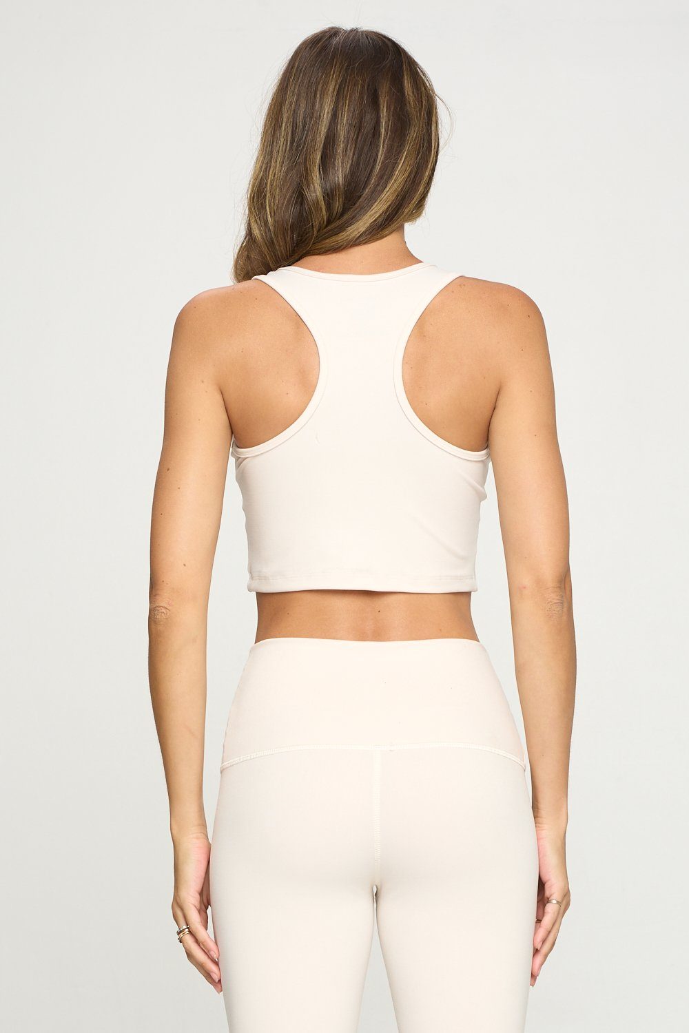 Kendall - Snow White Compression Crop Tank