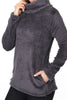 Kristy - Grey Funnel Hoodie w Pockets