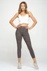 Liz - Brown Abstract Cheetah Pockets 7/8 Legging**FINAL SALE**