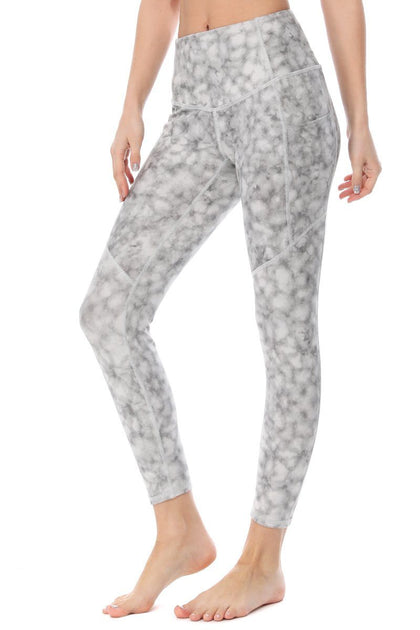 Liz -Glacier Grey w Pockets 7/8 Legging - evcr2