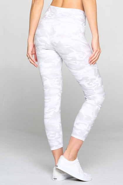 Liz - Grey White Camo w Pockets 7/8 Legging Activewear