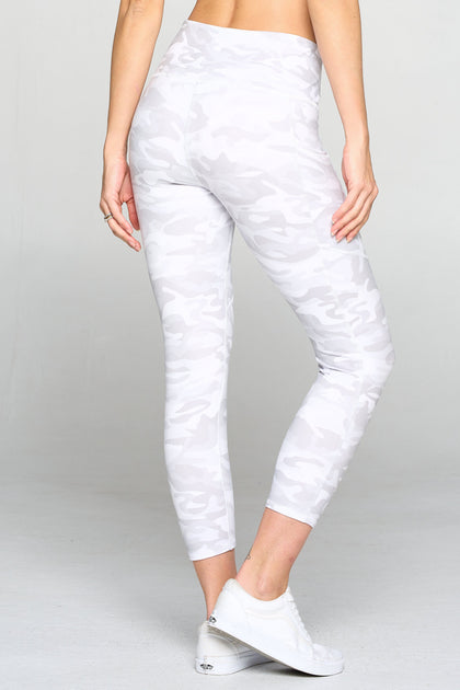 Liz - Grey White Camo w Pockets 7/8 Legging Activewear