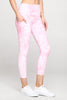 Liz - Pink Marble Floral w Pockets 7/8 Legging - FINAL SALE