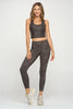 Liz - Wet Sand Abstract Leopard w Pockets 7/8 Legging